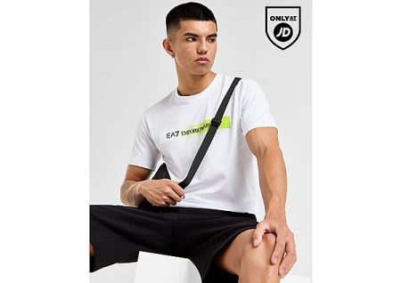 Emporio Armani EA7 Chest Tape T-Shirt - White- Heren