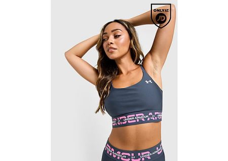 Under Armour Double Wordmark Sports Bra - Grijs- Dames