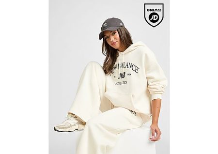 New Balance Athletics Overhead Hoodie - Wit- Dames