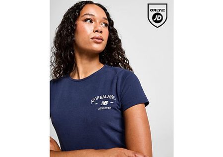New Balance Athletics Slim T-Shirt - Blauw- Dames