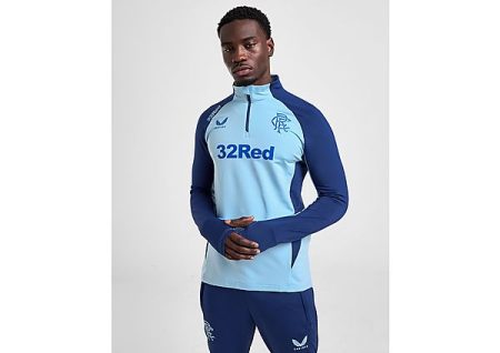 Castore Rangers FC Pro 1/4 Zip Top - Blue- Heren