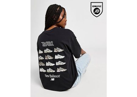 New Balance 9060 Footwear Boyfriend T-Shirt - Zwart- Dames