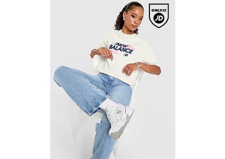 New Balance Run Footwear Boyfriend T-Shirt - Wit- Dames