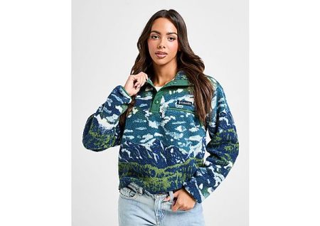 Columbia Helvetia Crop Print Fleece - Blauw- Dames