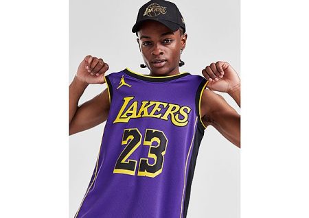 Jordan NBA LA Lakers James #23 Swingman Jersey - Purple- Heren