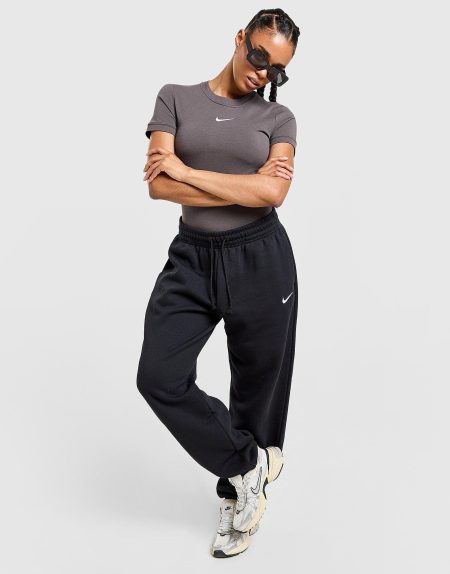 Nike Oversized joggingbroek met hoge taille voor dames Sportswear Phoenix Fleece - Zwart- Dames