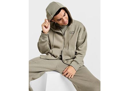 Nike Street Fleece Full Zip Hoodie - Khaki- Heren