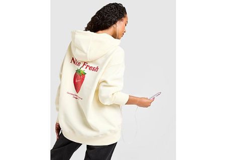 Nike Strawberry Graphic Overhead Hoodie - Crème- Dames