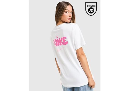 Nike Bubble Graphic Boyfriend T-Shirt - Wit- Dames