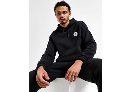 Converse Patch Overhead Hoodie - Black- Heren