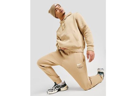 Nike Nike Sportswear Swoosh Herenbroek met licht geborstelde achterkant - Beige- Heren