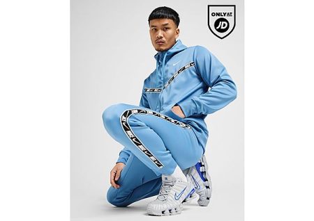 Nike Tape Polyknit Track Pants - Blue- Heren