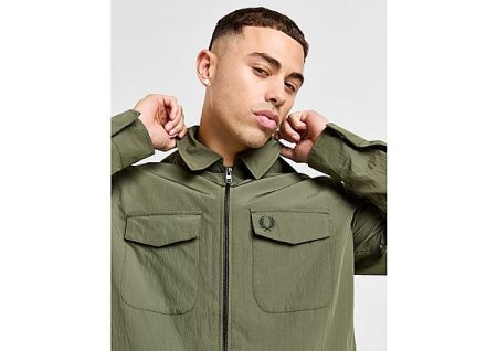 Fred Perry Overshirt - Green- Heren