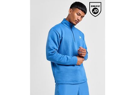 New Balance Logo 1/4 Zip Sweatshirt - Blue- Heren