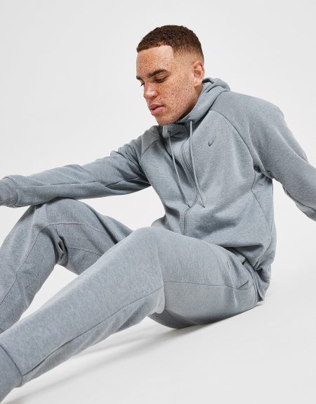 Nike Dri-FIT UV performancehoodie met rits over de hele lengte voor heren Primary Fleece - Grijs- Heren