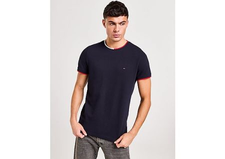 Tommy Hilfiger RWB Tipped Pique T-Shirt - Navy- Heren