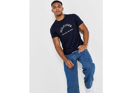 Tommy Hilfiger Arch T-Shirt - Blue- Heren