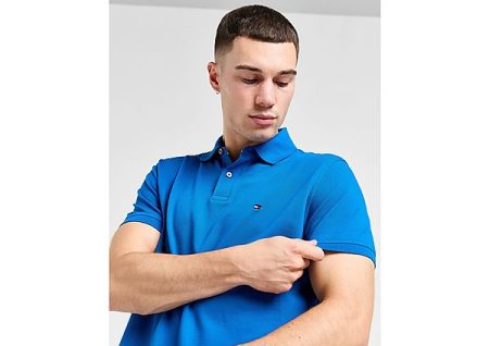 Tommy Hilfiger Small Flag Polo Shirt - Blue- Heren