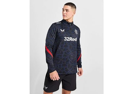 Castore Rangers FC Matchday 1/4 Zip Top - Black- Heren