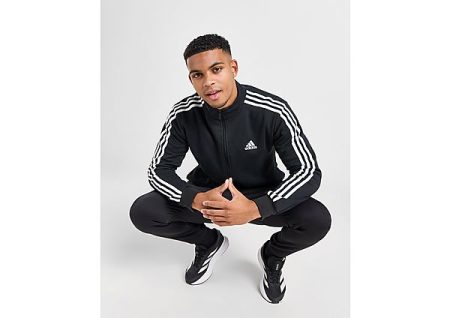 adidas 3-Stripes Fleece Tracksuit - Zwart- Heren