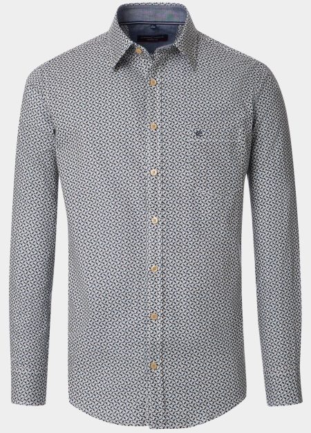 Casamoda Casual hemd lange mouw Beige Kent Casual Fit 454390100/600