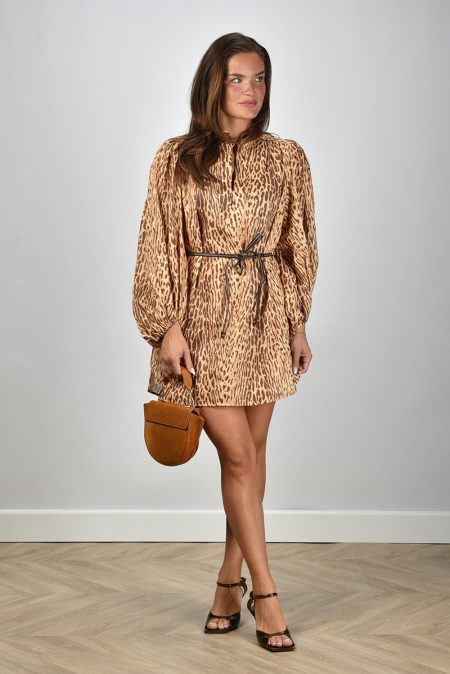 Zimmermann jurk Cascadian Tunic 4593DSS255 tan leopard