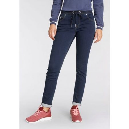 KangaROOS Jogpants in denim-look met elastische boord