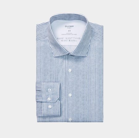 Olymp Business hemd lange mouw Blauw 253084-Hemden 253084/18