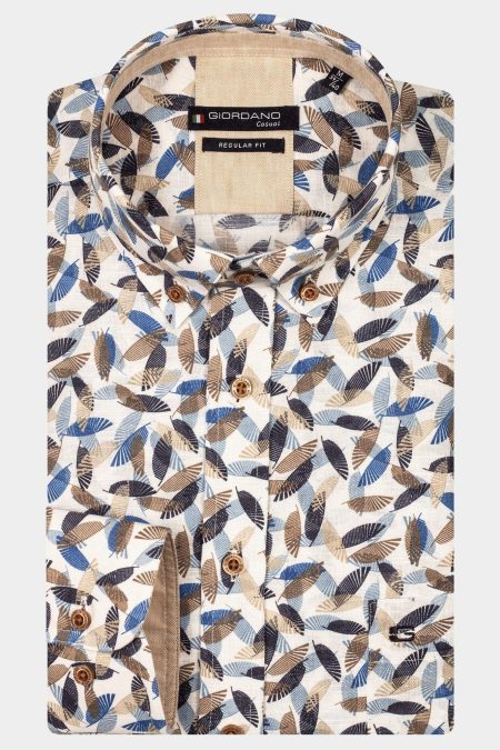 Giordano Casual hemd lange mouw Blauw Ivy long sleeve button down l 517032/60