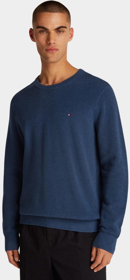 Tommy Hilfiger Pullover Blauw Essential Structure Crew Neck MW0MW36347/DVI