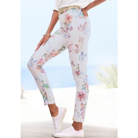 Lascana 7/8-jegging met bloemenprint