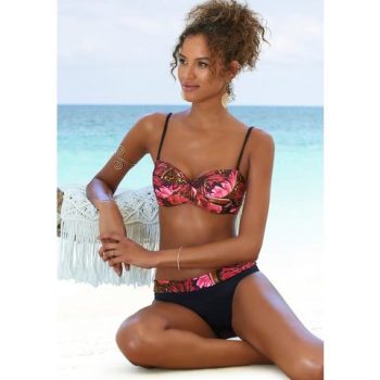 Lascana Beugelbikini in bandeaumodel met jungle-look