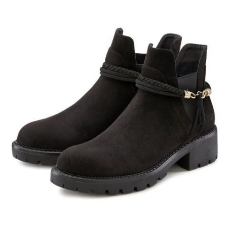 Lascana Chelsea-boots met afneembaar band en chunky zool