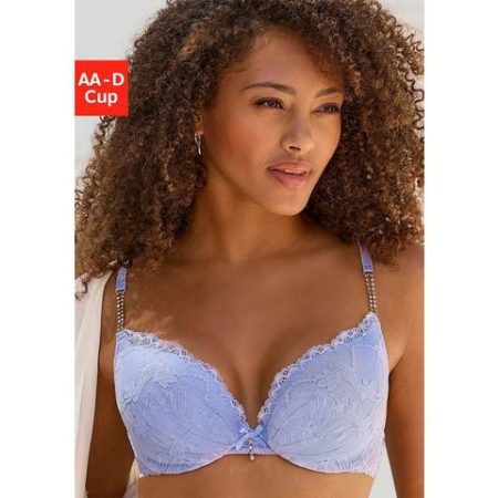 Lascana Push-up-bh Dalia met elegante stras op de schouderbandjes