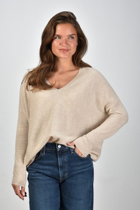 Les Tricots de Lea trui Monjakoe 34612 beige chine