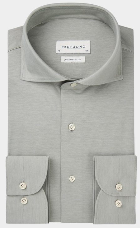 Profuomo Business hemd lange mouw Groen PPWH10002F/Z