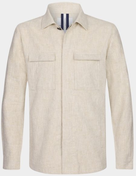Profuomo Casual hemd lange mouw Beige PPWF10040A/F