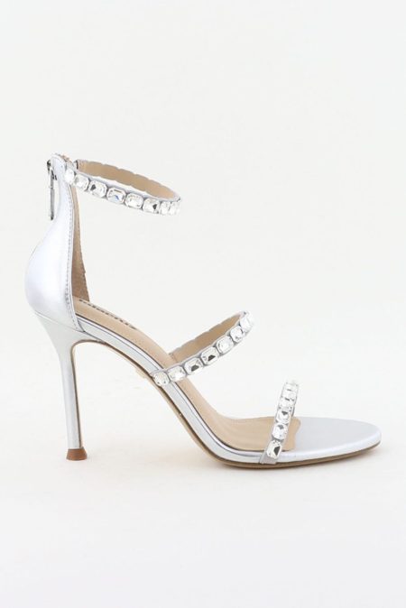 Lola Cruz sandalen 213Z07BK silver