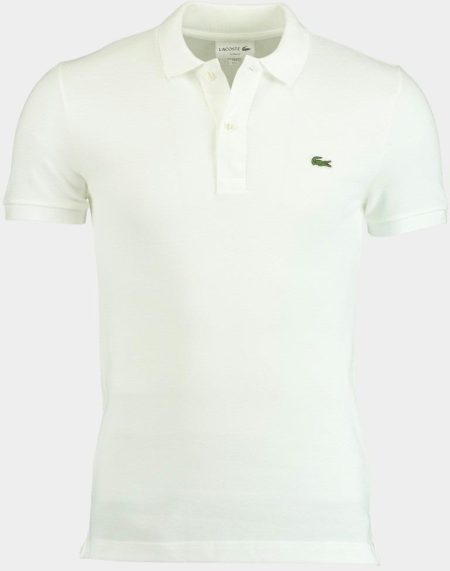 Lacoste Polo korte mouw Wit slim fit PH4012/001