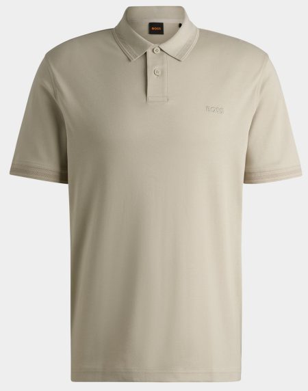 BOSS Orange Polo korte mouw Beige Pe_Interlock 10262456 01 50520109/271