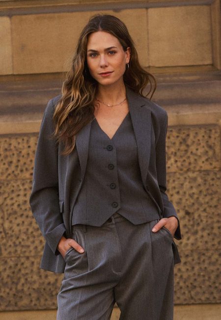 Blazer Pinstripe Donkergrijs