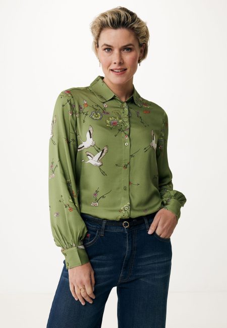 Blouse Met print Groen