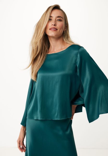 Blouse Satijn Groen