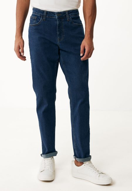JIM Mid waist / Tapered leg jeans Dark Blue