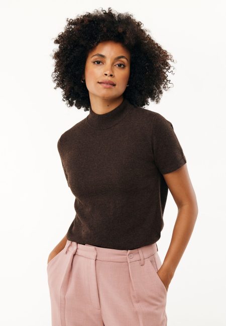 Knit Top Silene Cashmere Donkerbruin