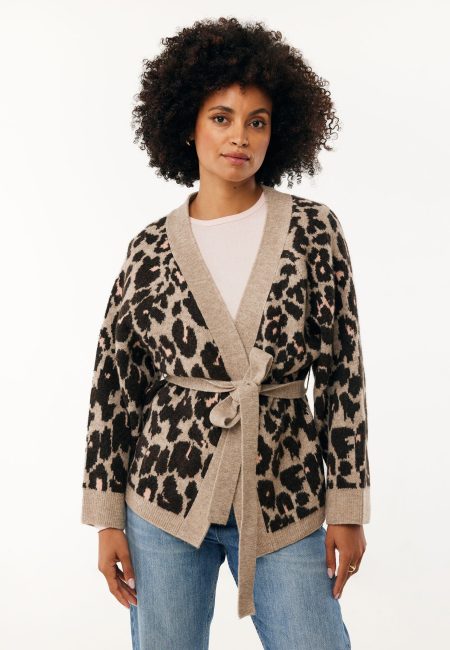 Kimono Leopard Jacquard Bruin