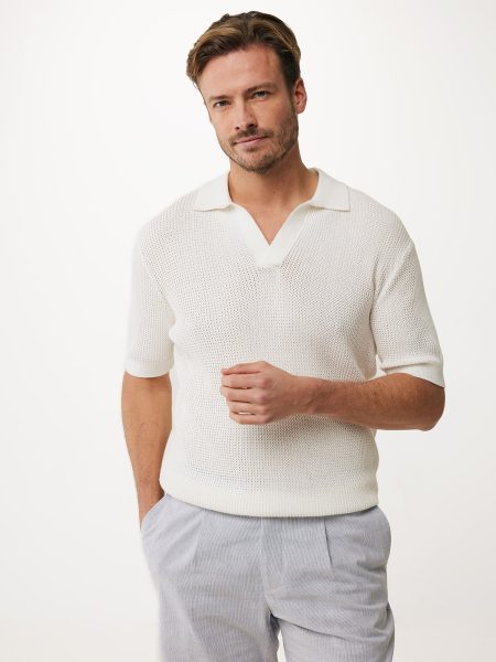 Polo Open Gebreid Off White