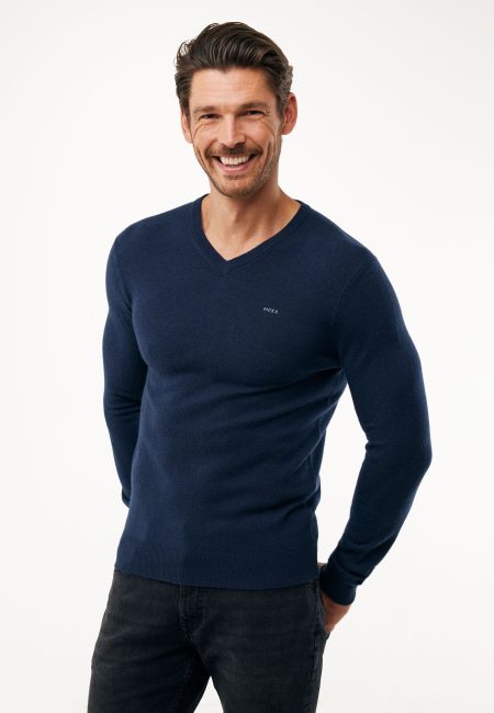 V-neck Trui Elbrus Cashmere Navy