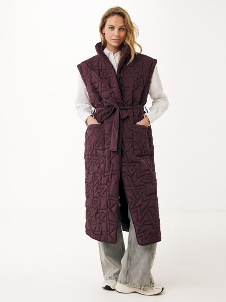 Lange Jas met Logo Donkerrood