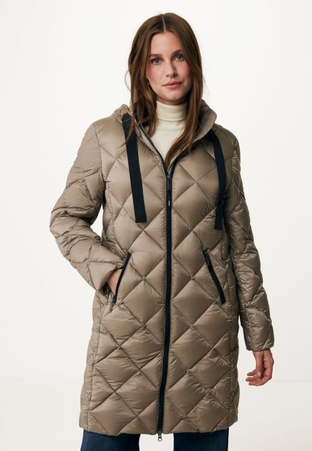 Padded jacket with detachable hood Light Taupe